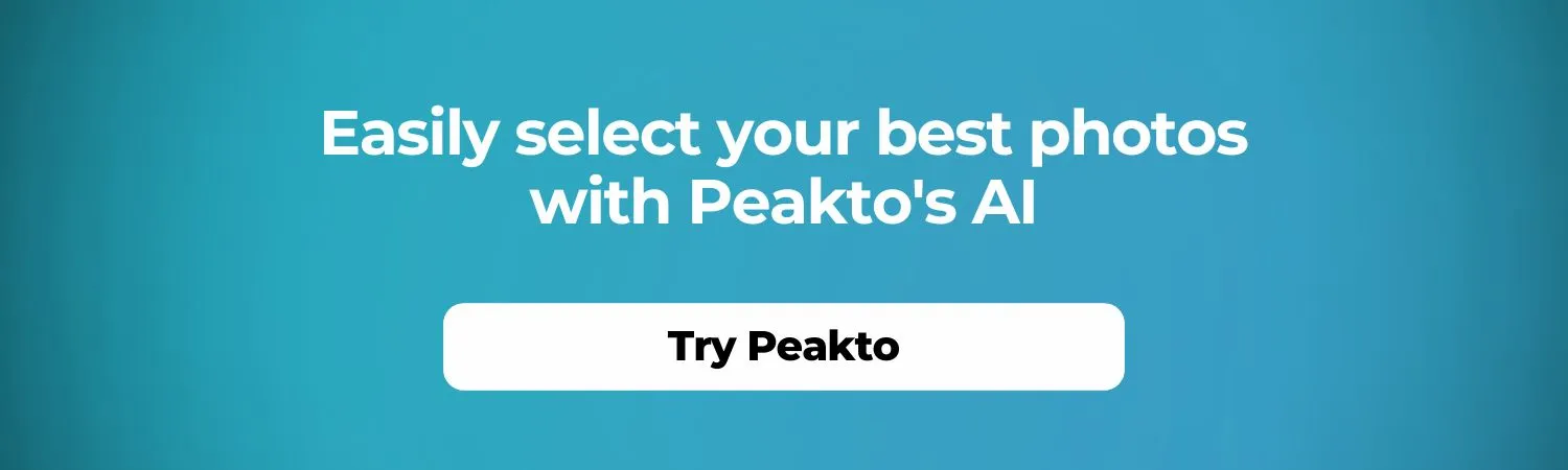 Easily select your best photos with Peakto's AI