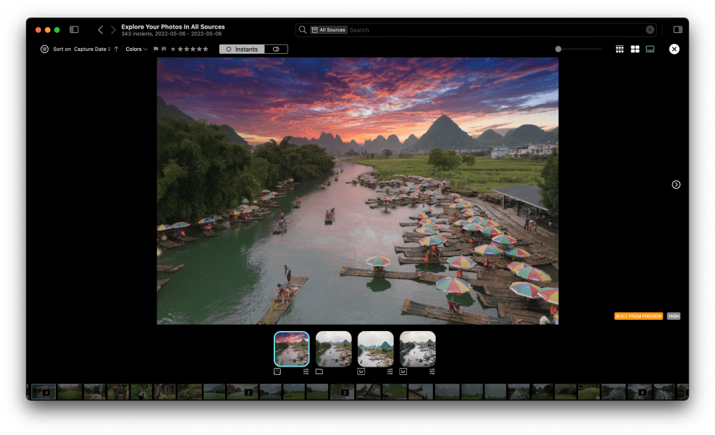 Peakto screenshot illustrating the best photo organization software