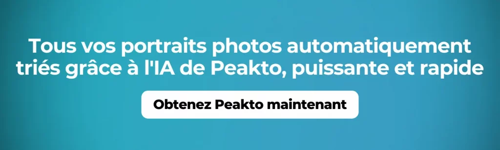 Tous vos portraits photos automatiquement triés grâce à l'IA de Peakto, puissante et rapide