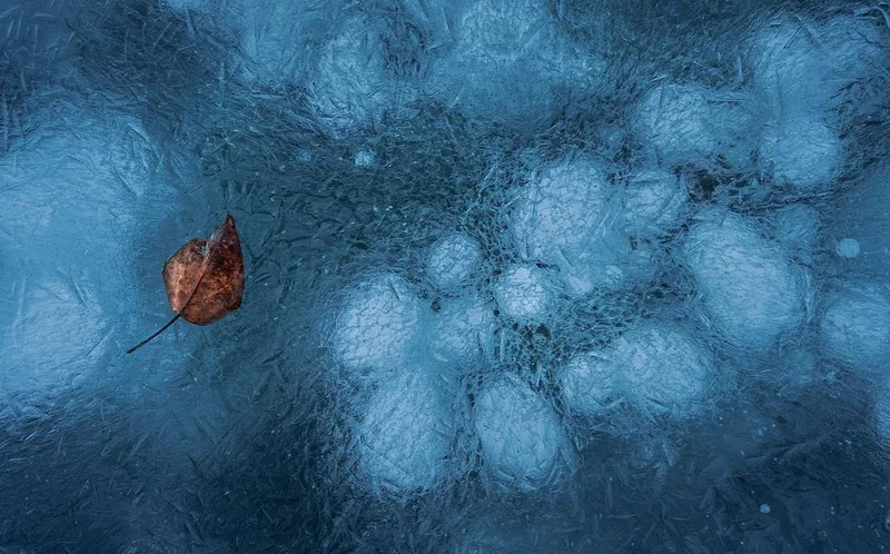 Abstract frozen lake by Viktoria Haack