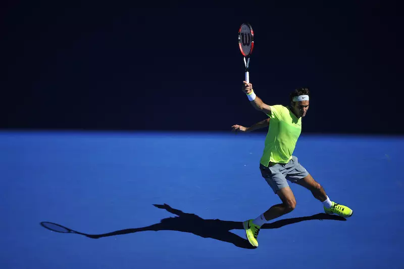 Roger Federer playing tennis