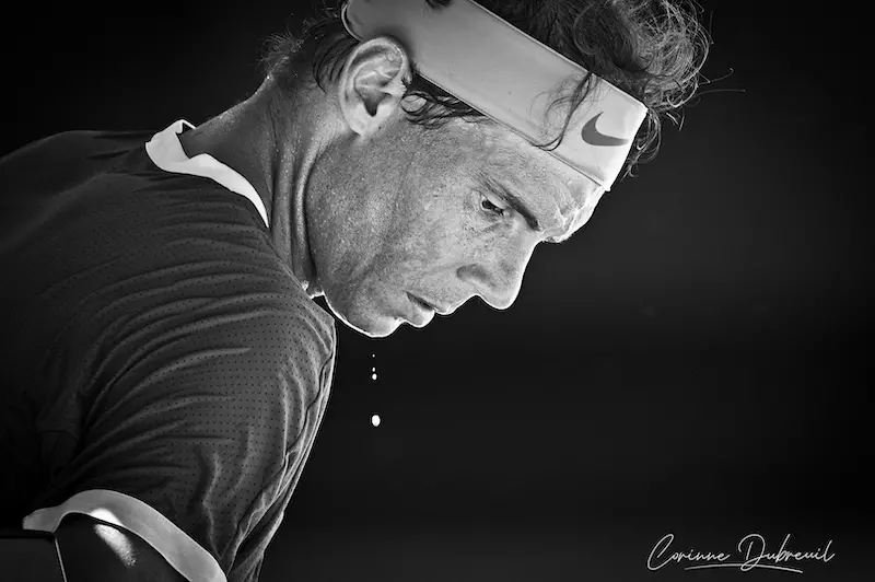 Portrait de Rafa Nadal, joueur de tennis par Corinne Dubreuil