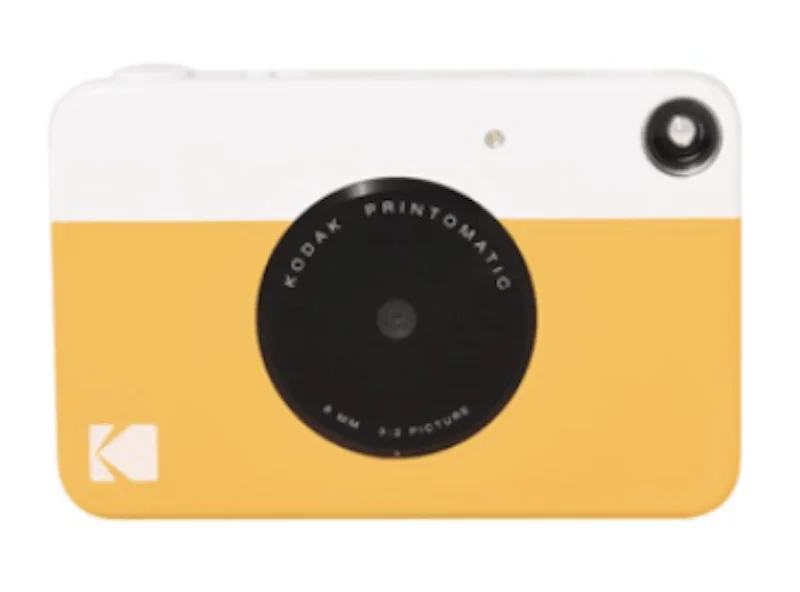 Yellow Polaroid camera from nowadays