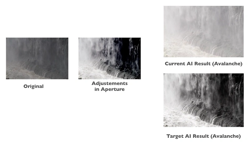 AI Result from Avalanche update. Import aperture library to Lightroom