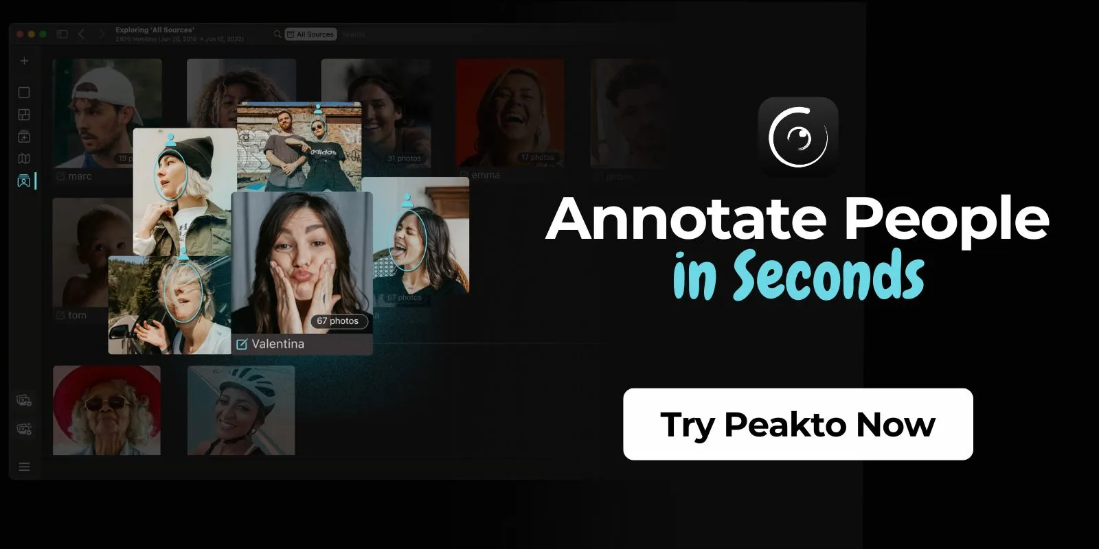 Face Annotation in Peakto - Banner 01