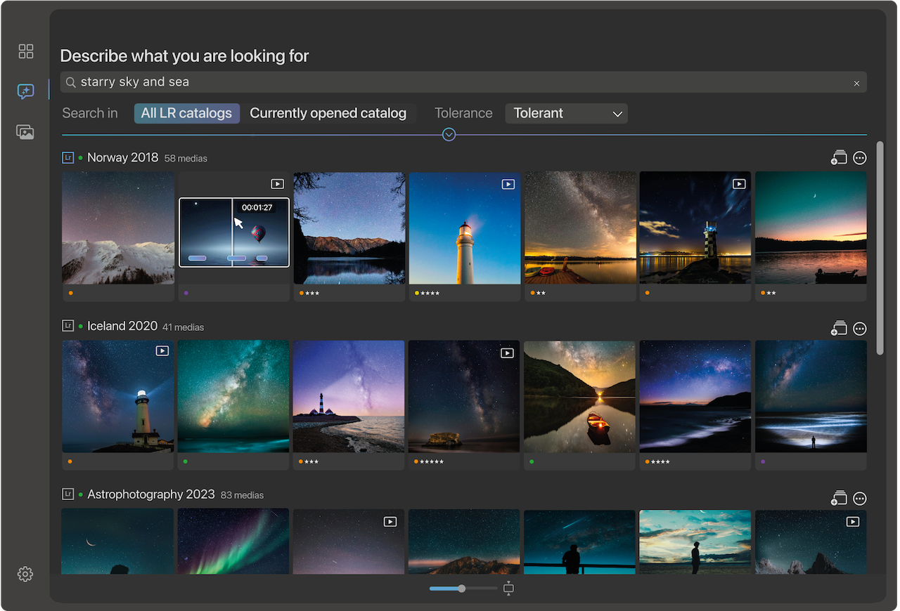 Plugin Peakto Search pour Lightroom - Toujours à jour