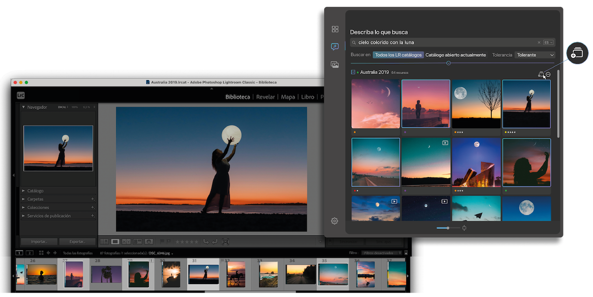 Plugin Peakto Search para Lightroom - Guardar colecciones