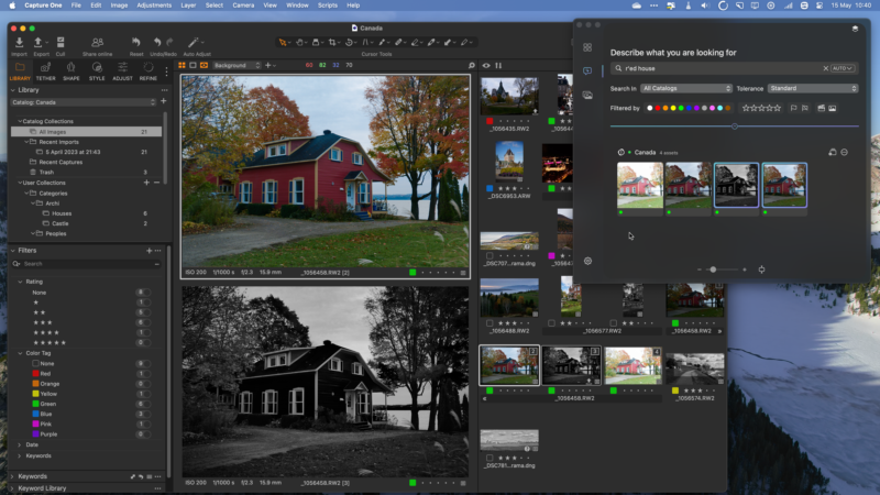 Best Software for Image Organisation: Peakto Search and Capture One