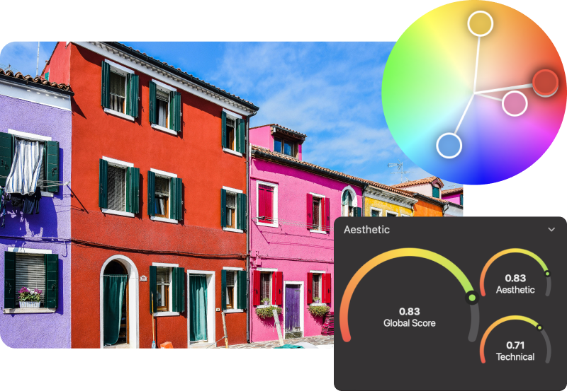 Color Harmony & AI Score - Peakto Feature