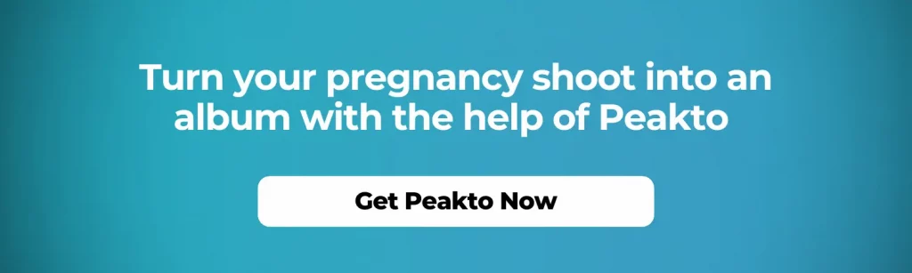 Turn your pregnancy shoot into an album with the help of Peakto