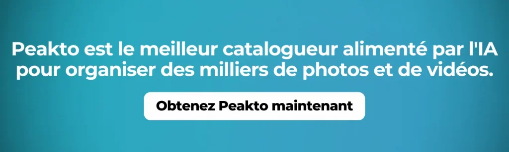 Peakto est le meilleur catalogueur alimenté par l'IA pour organiser des milliers de photos et de vidéos