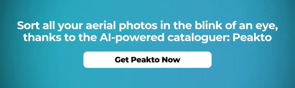 Sort all your aerial photos in the blink of an eye, thanks to the AI-powered cataloguer Peakto