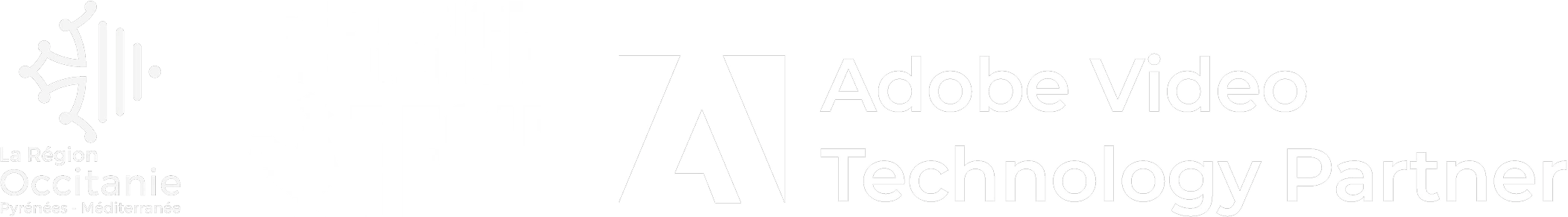 The Occitanie Region & La French Tech & Adobe Video Partner - Logos for CYME