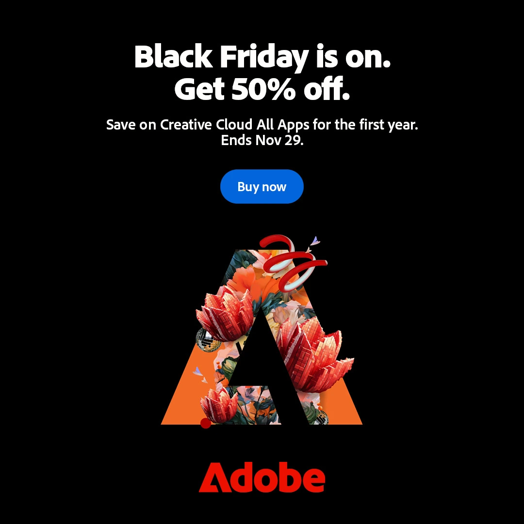 Black Friday 2024 - Adobe Creative Cloud