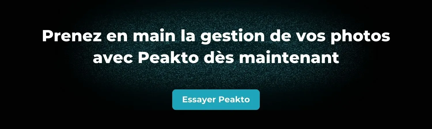 Bannière Peakto - Prenez en main la gestion de vos photos avec Peakto dès maintenant