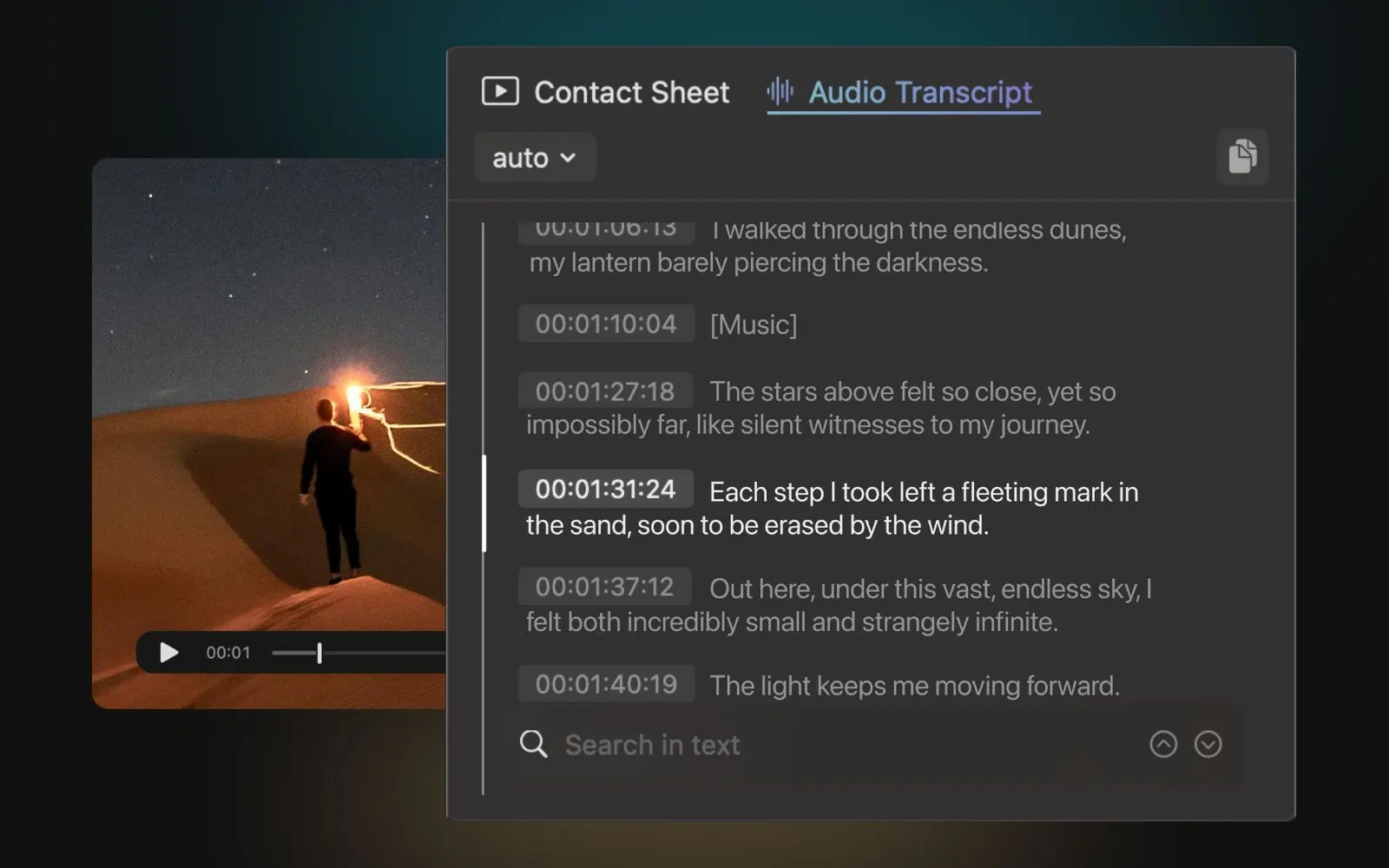 Video Transcript Search: new Feature in the plugin for Lightroom and Capture One