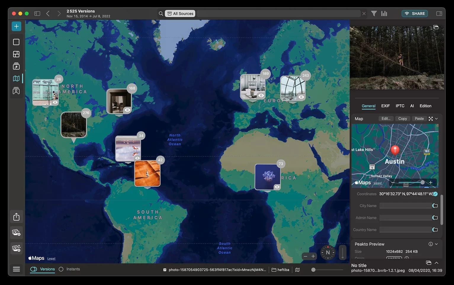 Vos médias cartographiés en un instant avec la vue Carte