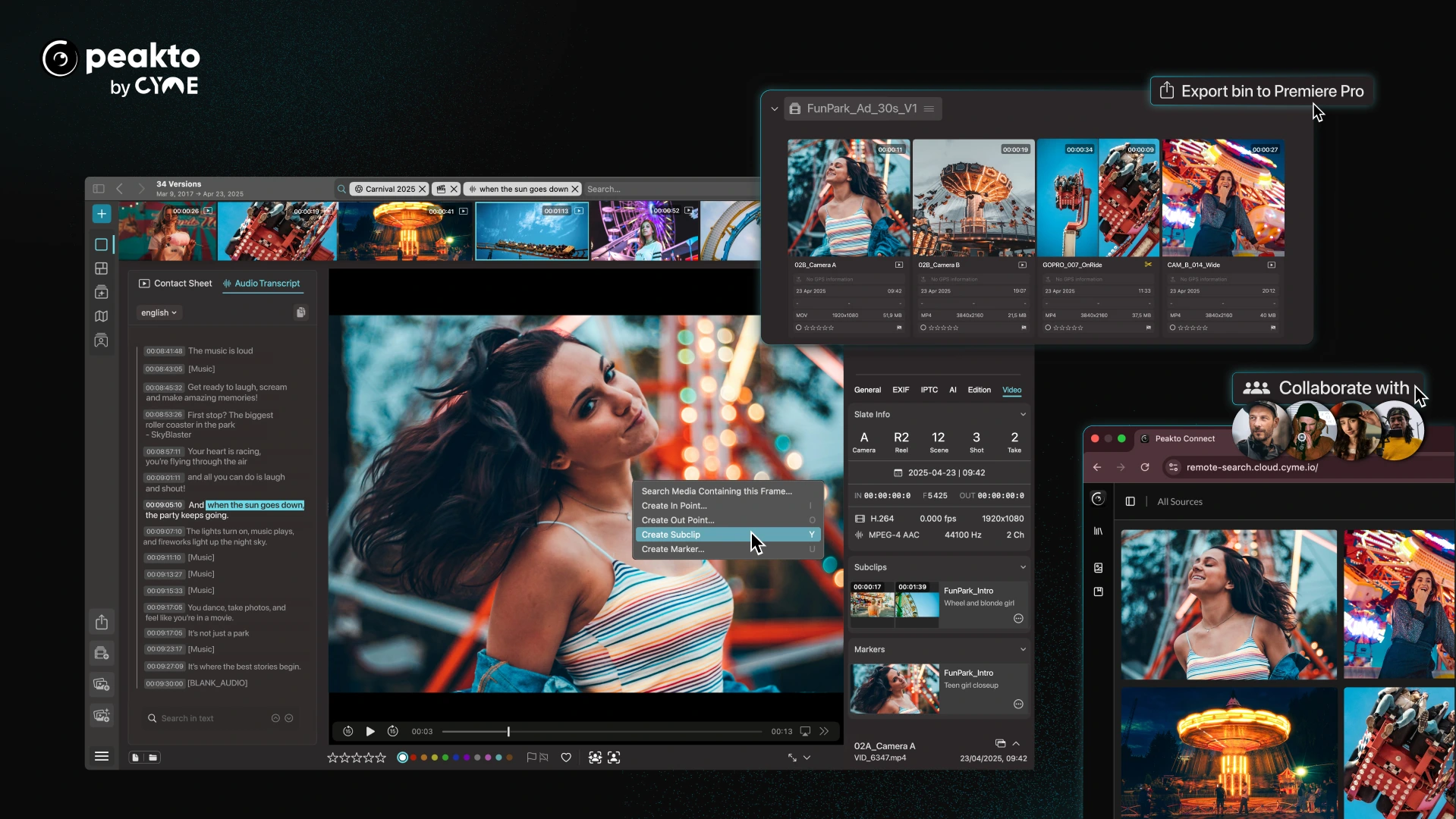 Peakto Levels Up with Video Pre-Editing and Collaboration Tools - Peakto 2.4 - 03