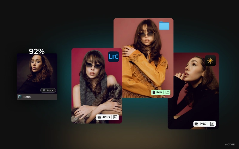 Face-based media detection showing image versions in different file formats