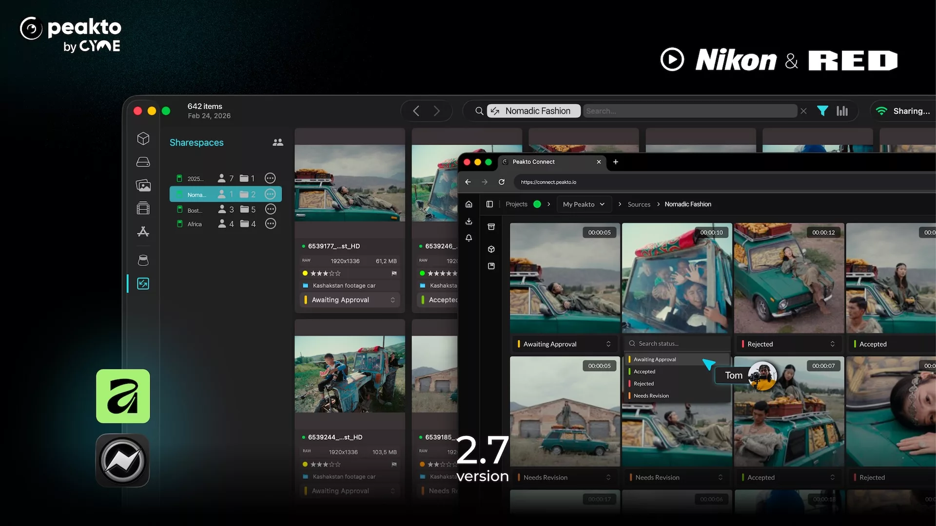 Peakto étend sa compatibilité aux formats Nikon ZR et RED RAW - 01