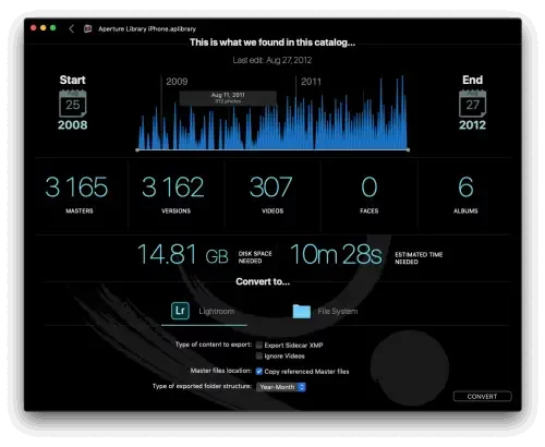 Analyze photo catalogs on a hard disk with Avalanche